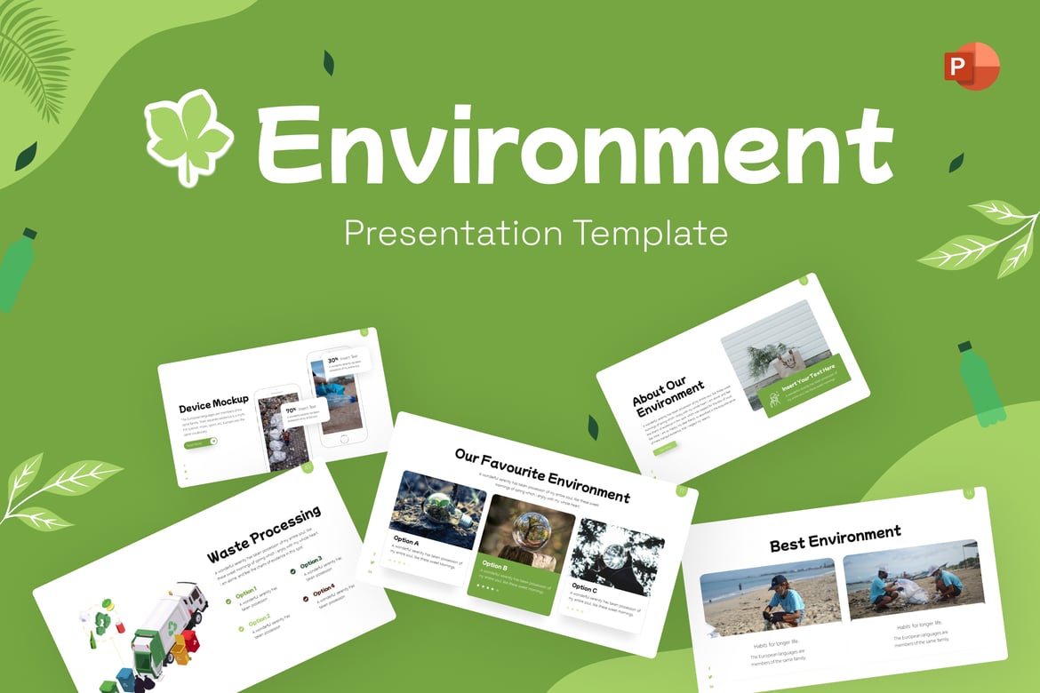 Template PowerPoint Ramah Lingkungan yang Sederhana dan Menarik