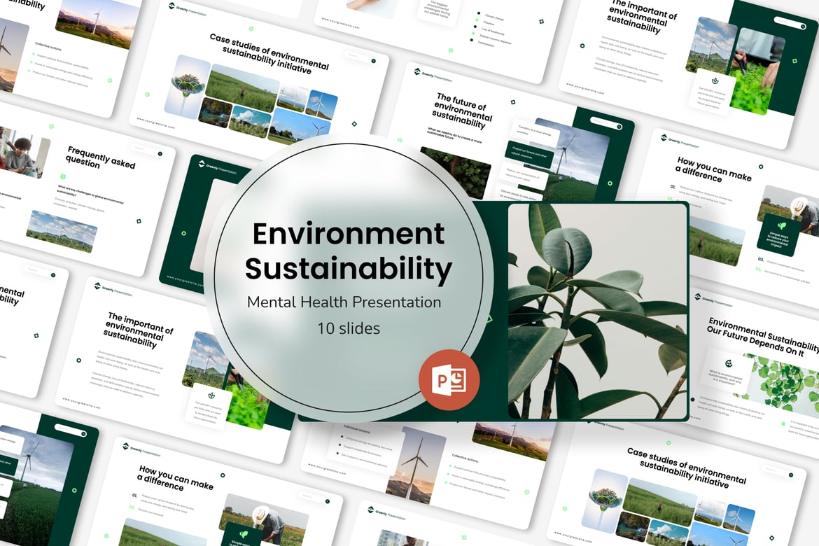 Template PowerPoint untuk Keberlanjutan Lingkungan yang Menarik