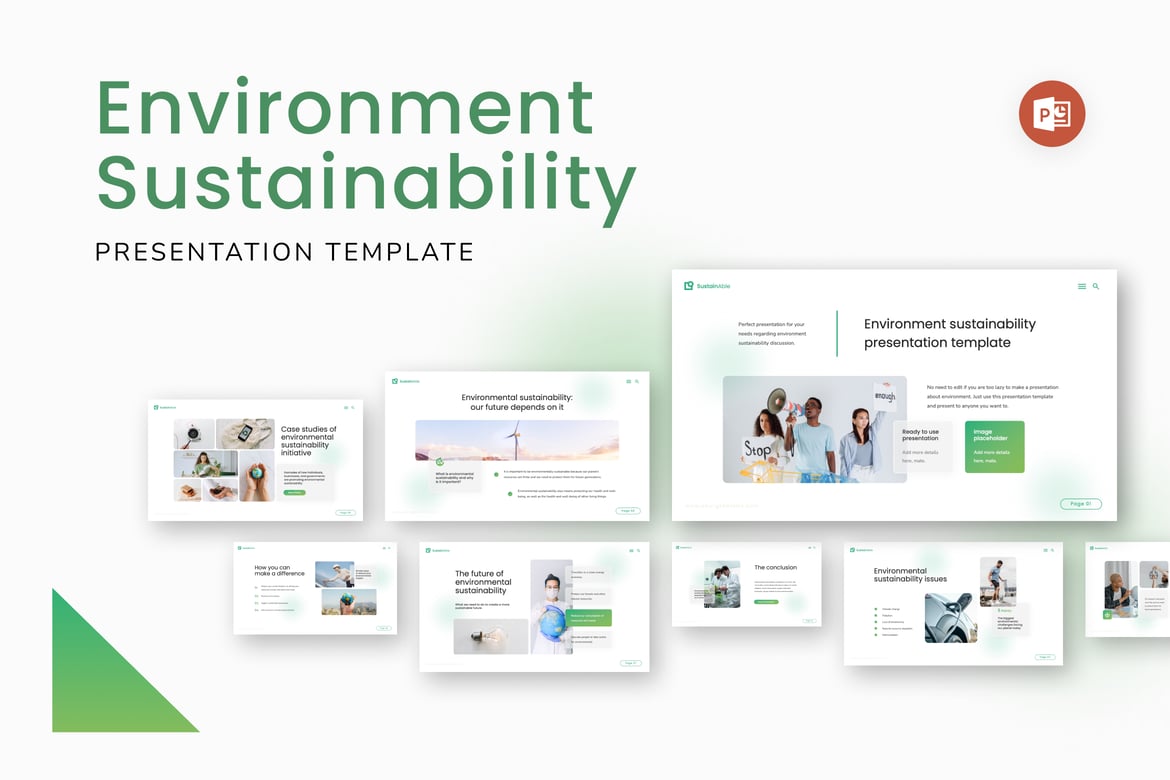 Template PowerPoint Berkelanjutan untuk Lingkungan