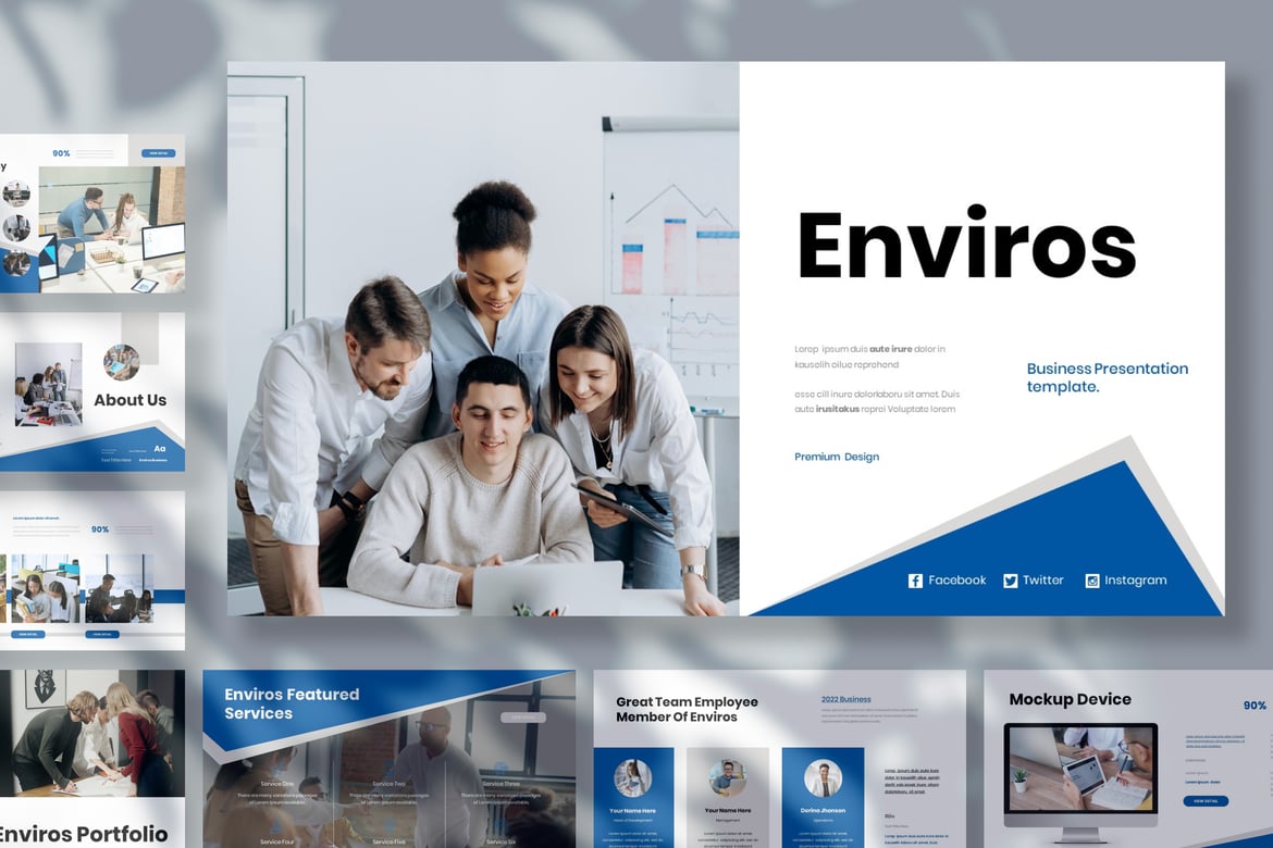 Template Presentasi Bisnis Enviros - PowerPoint yang Menarik