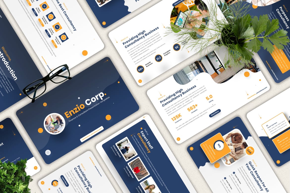 Template Powerpoint Enzio - Solusi Presentasi Keuangan yang Menarik