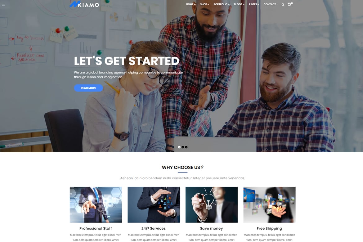 Enzio - Tema WordPress Bisnis Responsif dan Modern