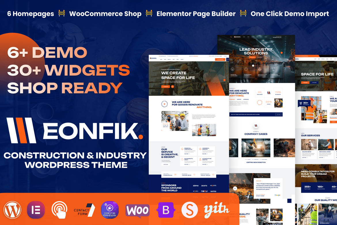 Eonfik - Tema WordPress Profesional untuk Konstruksi dan Industri