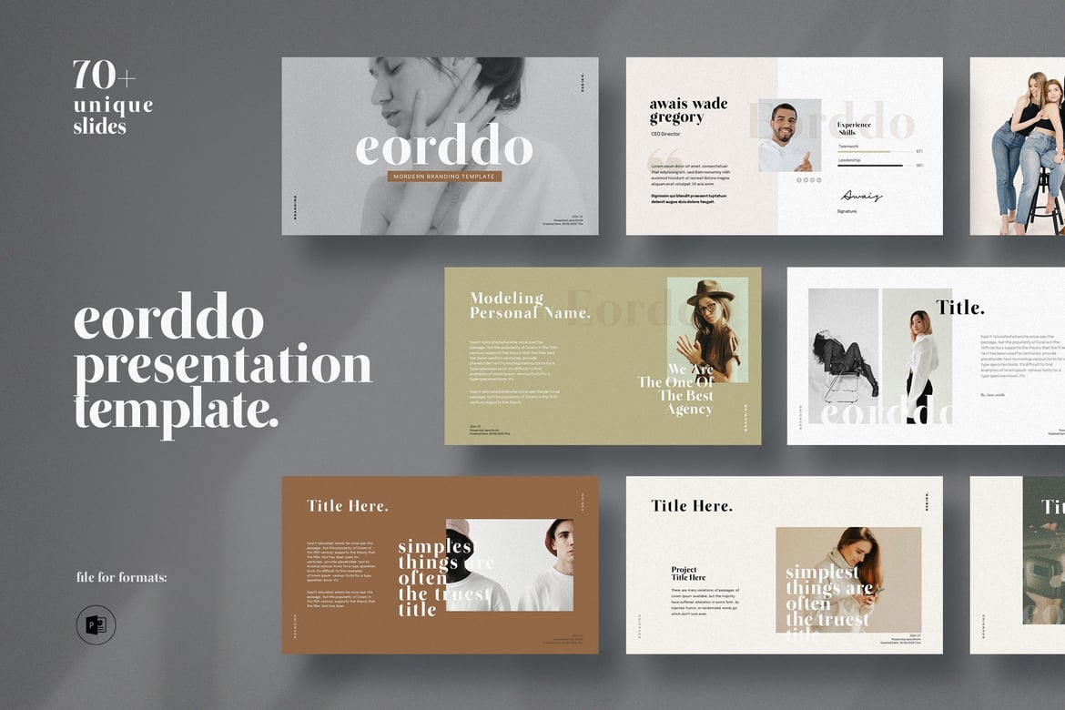 Eorddo | Template PowerPoint Lookbook yang Modern dan Minimalis