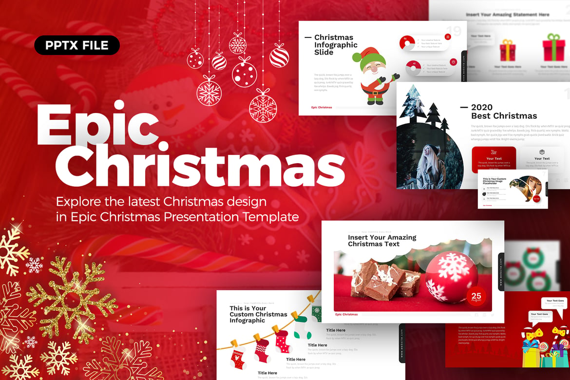 Template Presentasi PowerPoint Natal yang Menakjubkan