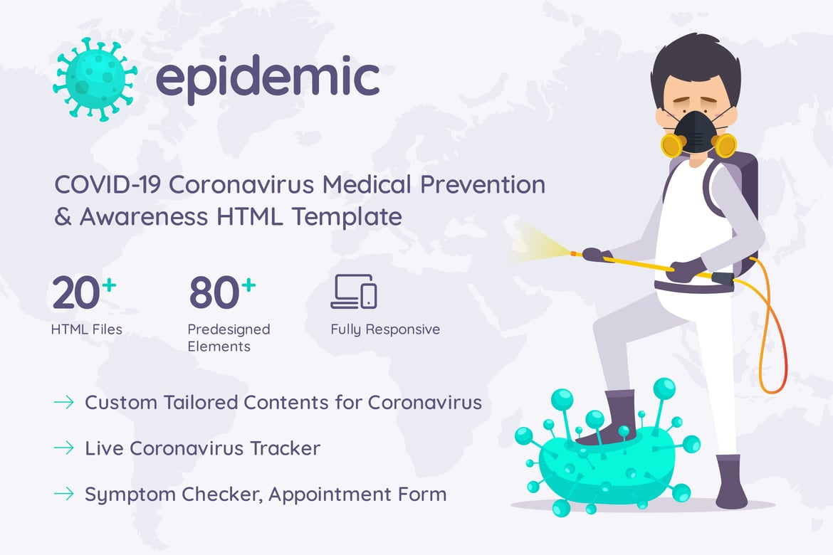 Template Website Epimed untuk Penanganan Coronavirus