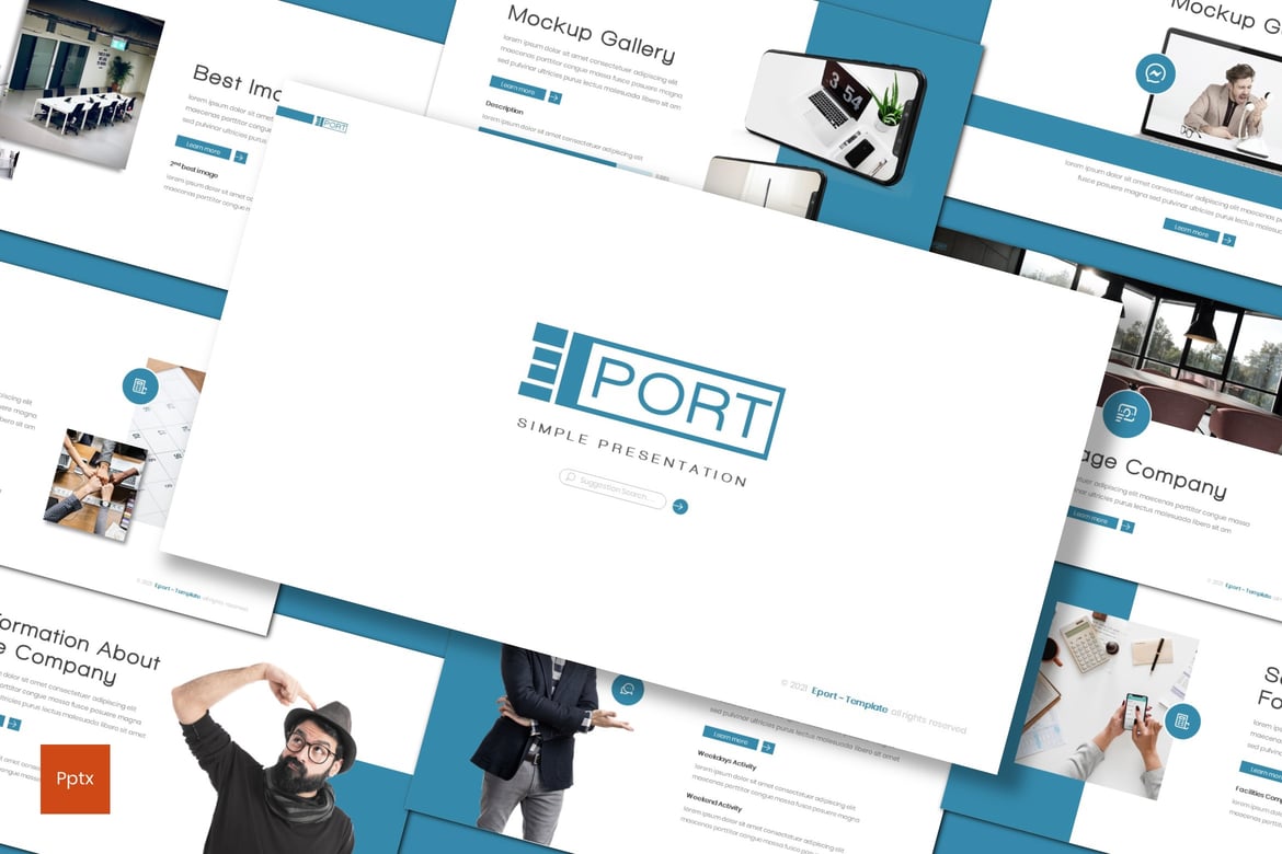Eport - Template PowerPoint Minimalis dan Kreatif