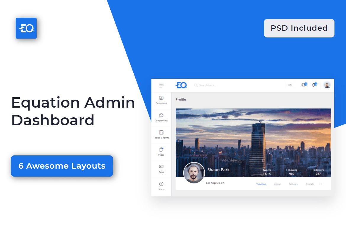 Template Dashboard Admin Responsif - Equation
