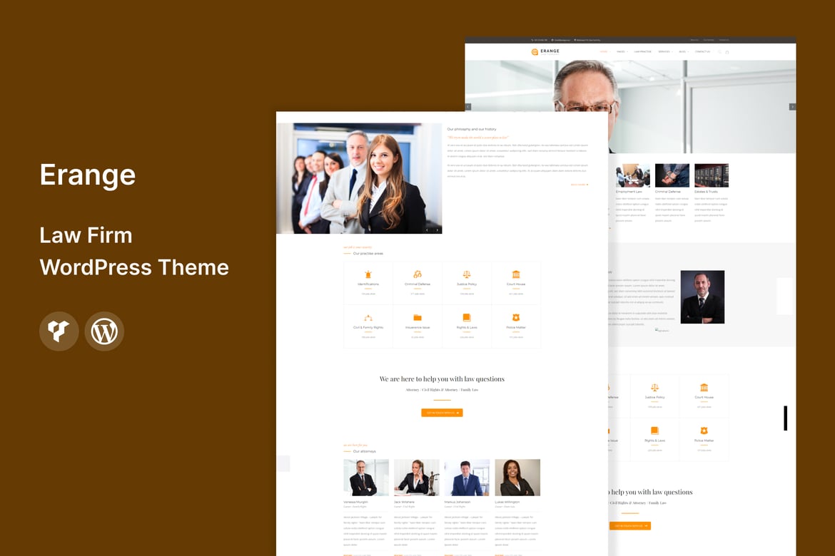 Tema WordPress Erange untuk Firma Hukum yang Profesional