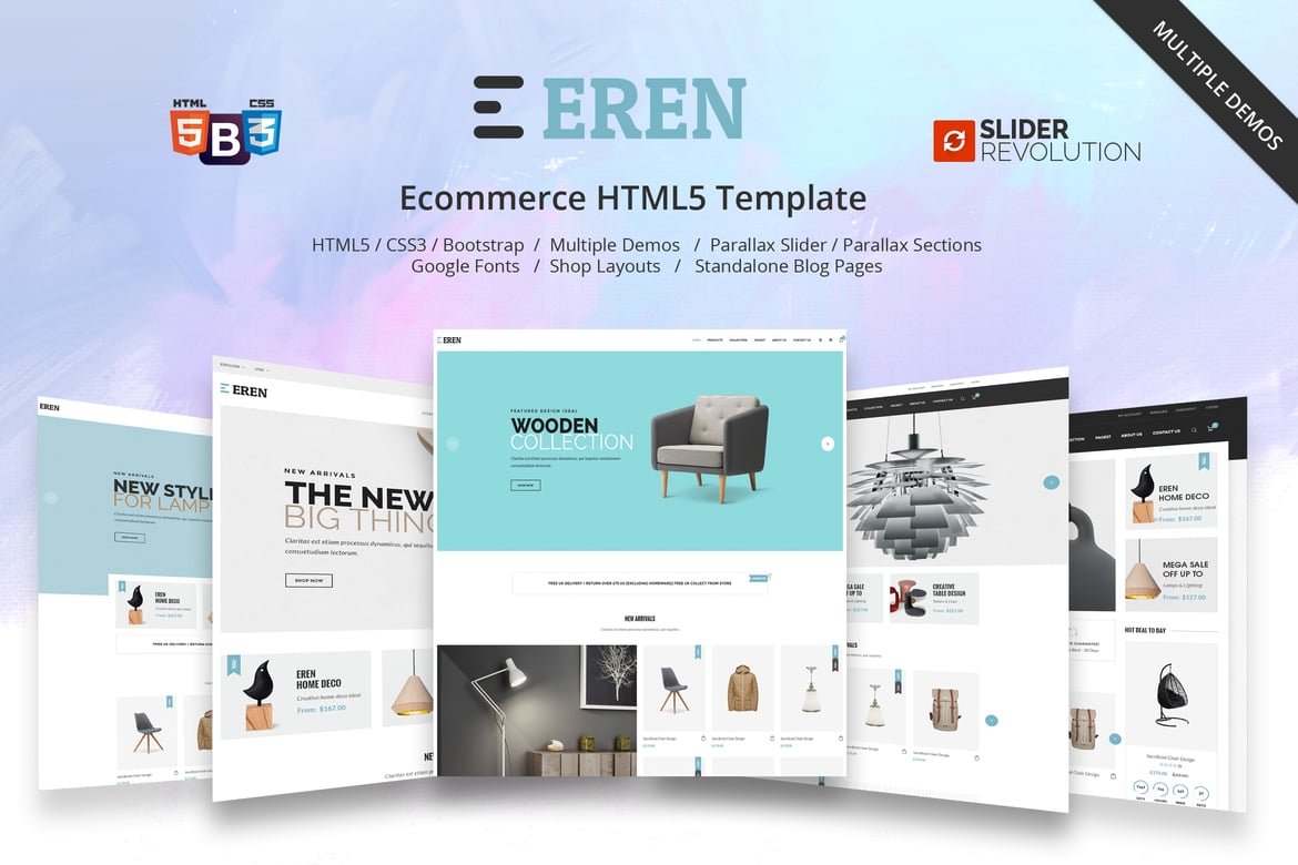 Eren - Template Website Ecommerce Serbaguna dan Modern