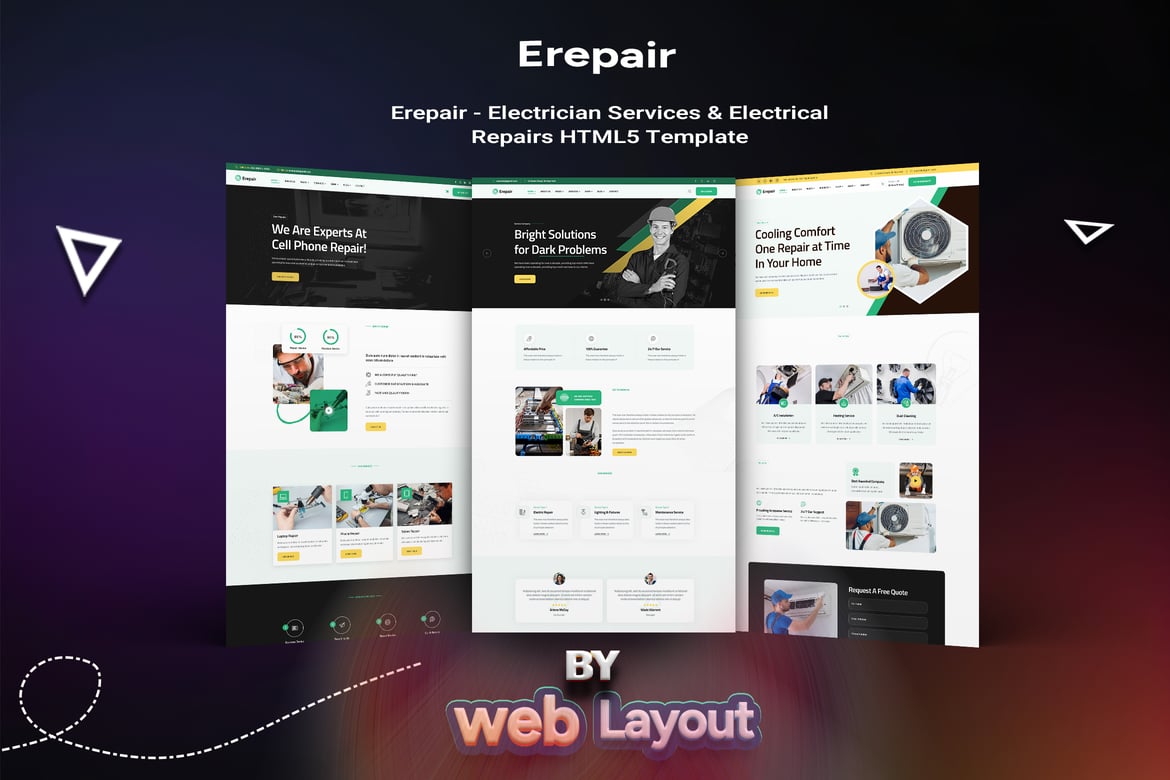 Template Website Erepair - Solusi Layanan Perbaikan Listrik Modern