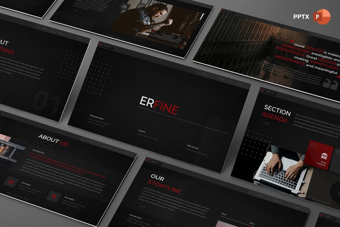 Erfine - Template Presentasi PowerPoint Serbaguna