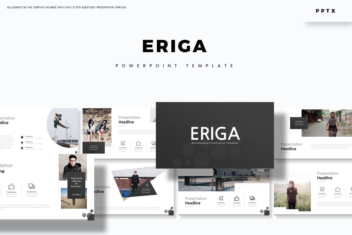 Template Presentasi PowerPoint Eriga - Solusi Kreatif untuk Setiap Kebutuhan