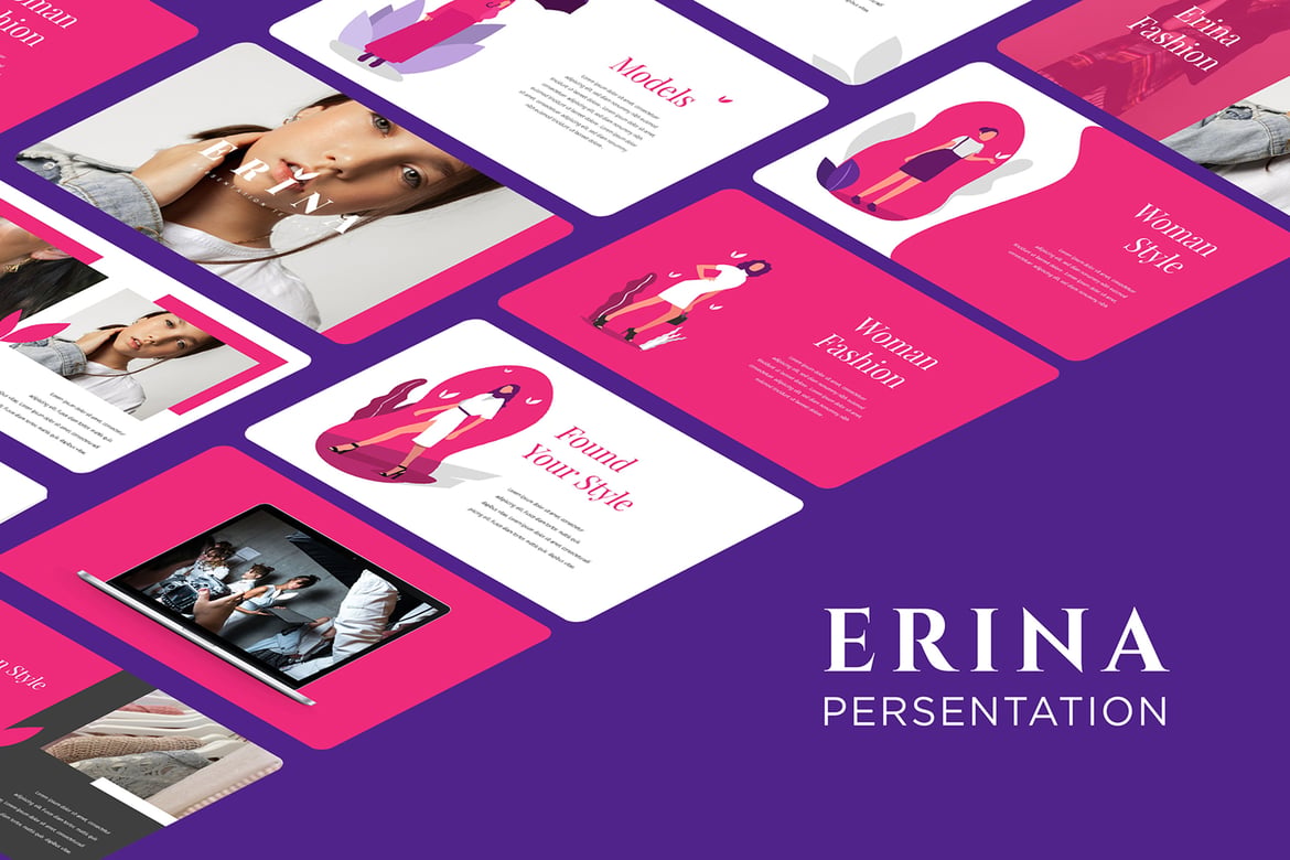 Template Powerpoint Erina - Solusi Presentasi Menarik dan Profesional