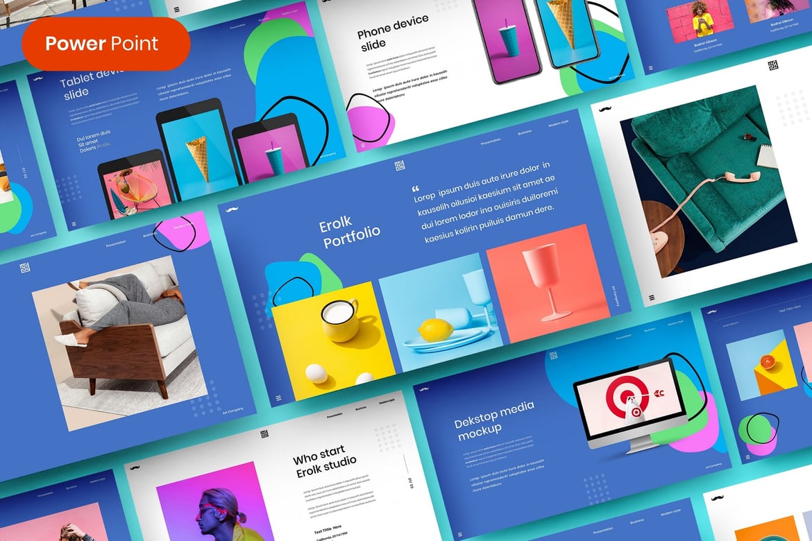 Erolk – Template PowerPoint Bisnis yang Menarik