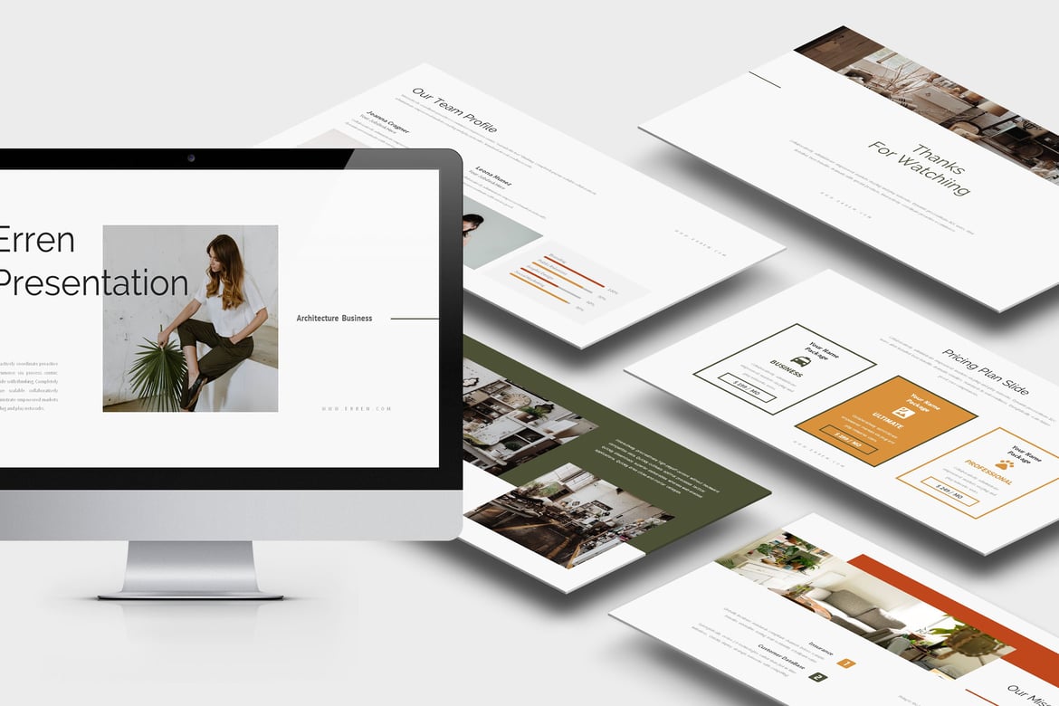Template Presentasi PowerPoint Erren: Solusi Cerdas untuk Bisnis Arsitektur