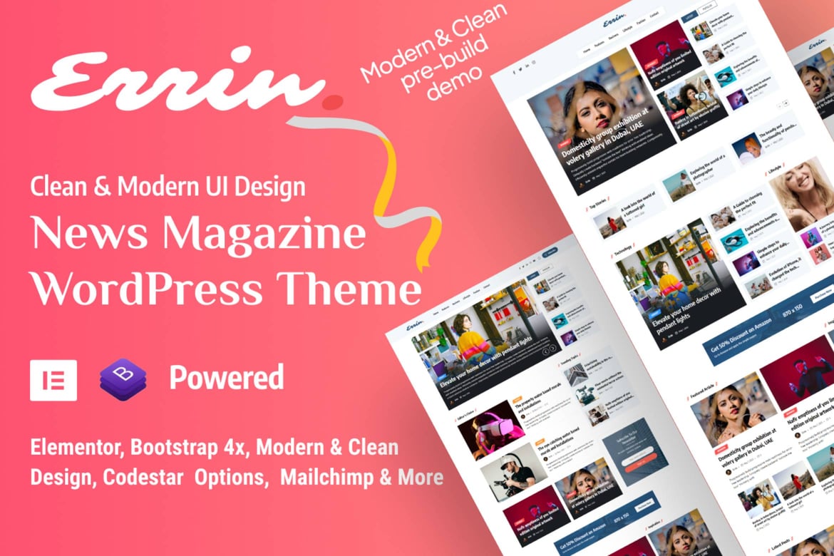 Tema WordPress Errin - Solusi Ideal untuk Blog Pribadi dan Berita Anda