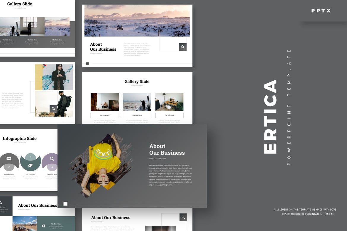 Template PowerPoint Ertica - Solusi Presentasi Profesional