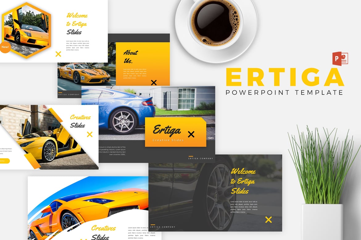 Template Presentasi PowerPoint ERTIGA - Desain Mobil Sport yang Menarik