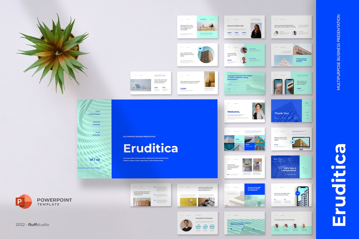 Template PowerPoint Eruditica - Solusi Presentasi Serbaguna Anda