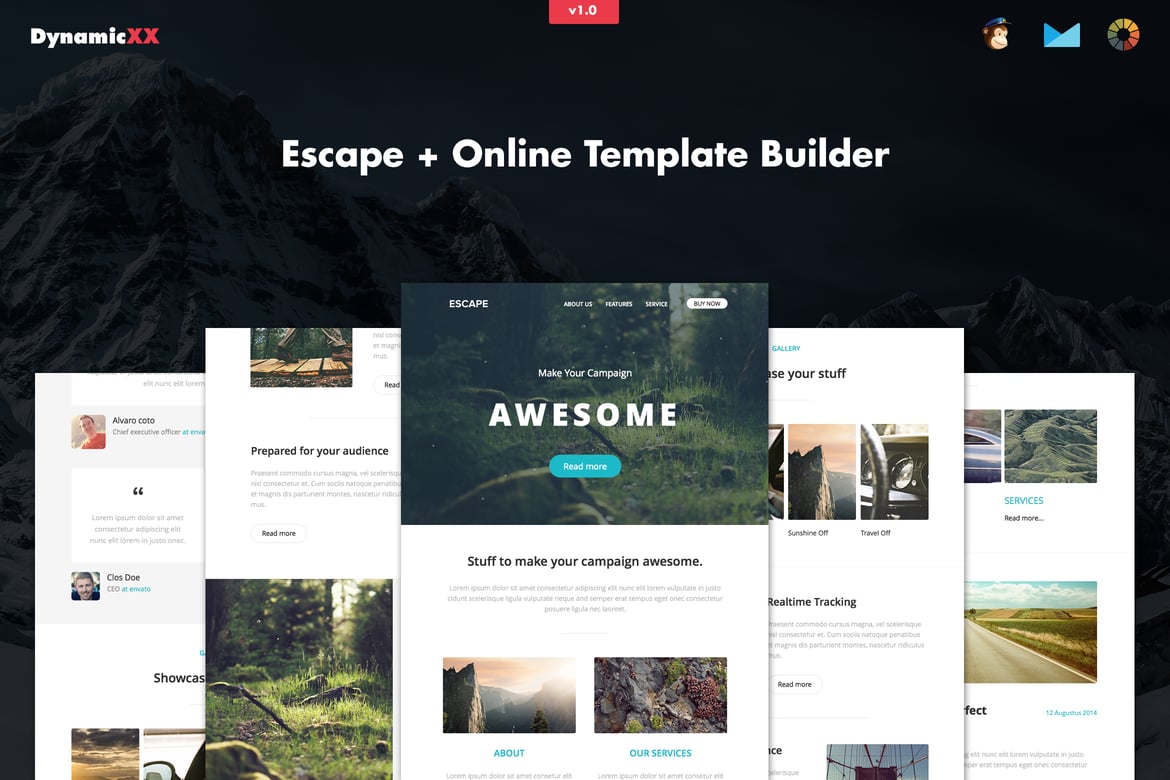 Escape - Pembuat Template Email Responsif dan Kustomisasi Online