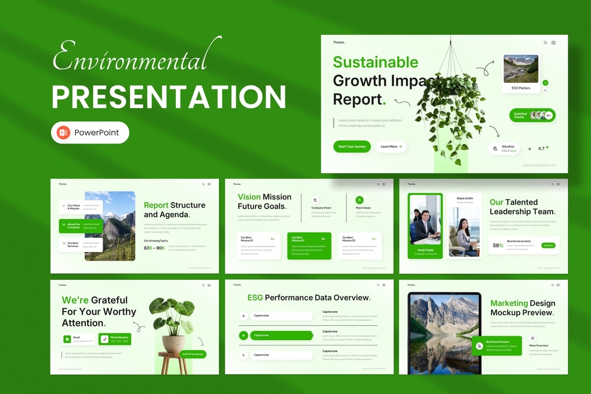 Template Presentasi ESG & Laporan Perusahaan yang Profesional