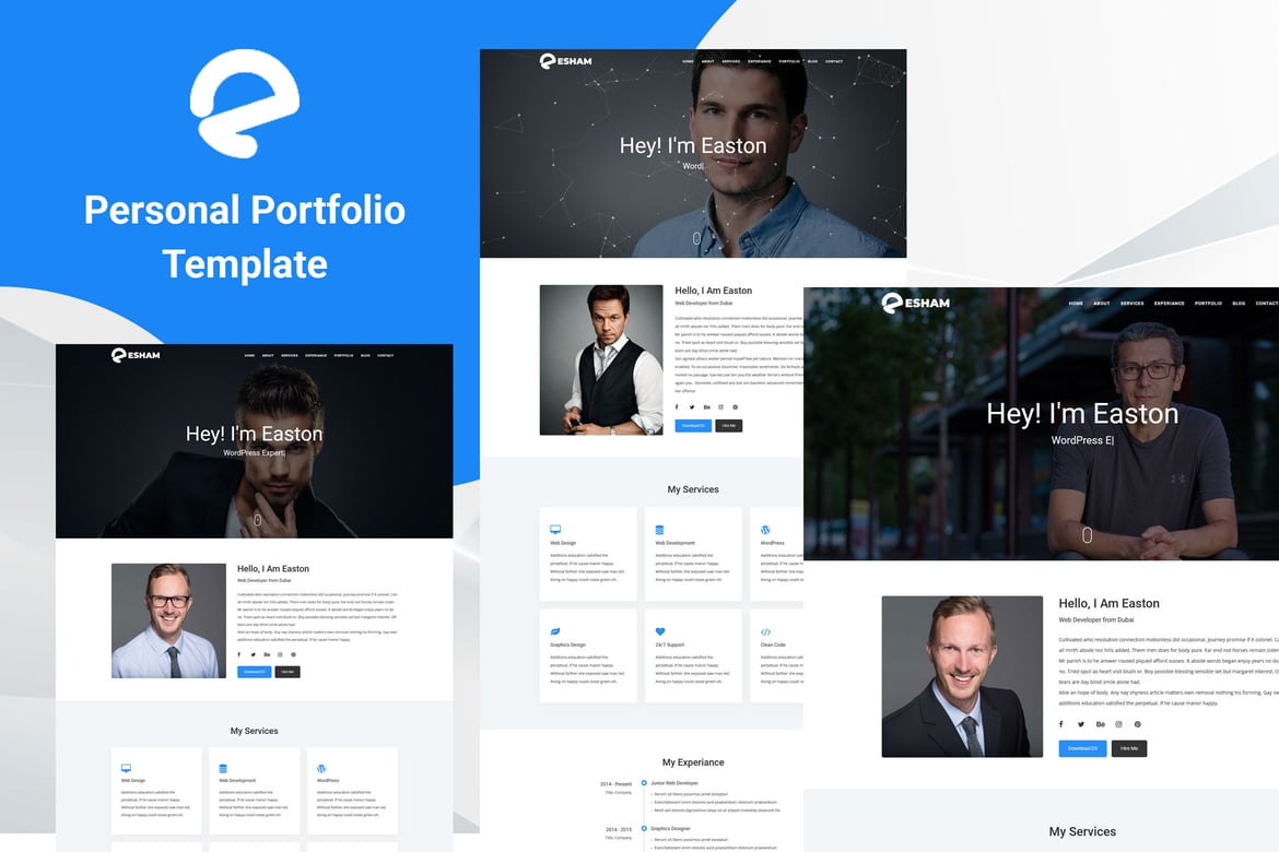 Esham - Template Website Portofolio Pribadi yang Menarik