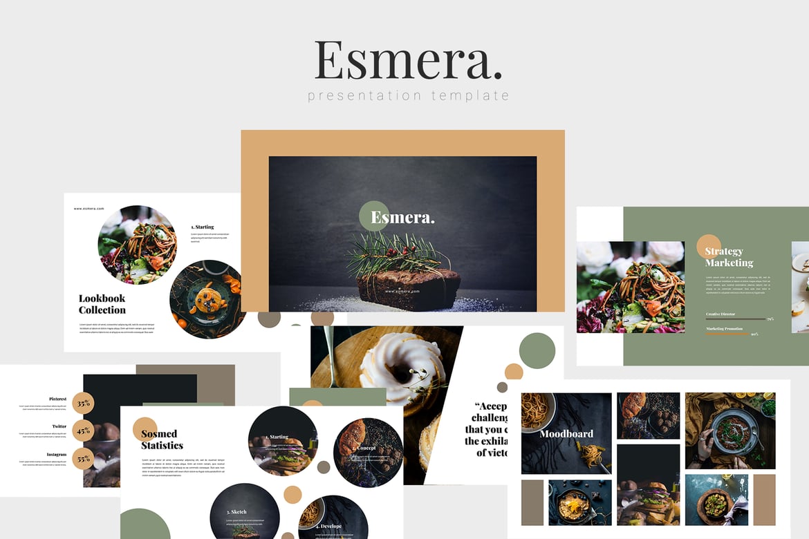 Template Powerpoint Restoran Esmera - Solusi Presentasi Menarik