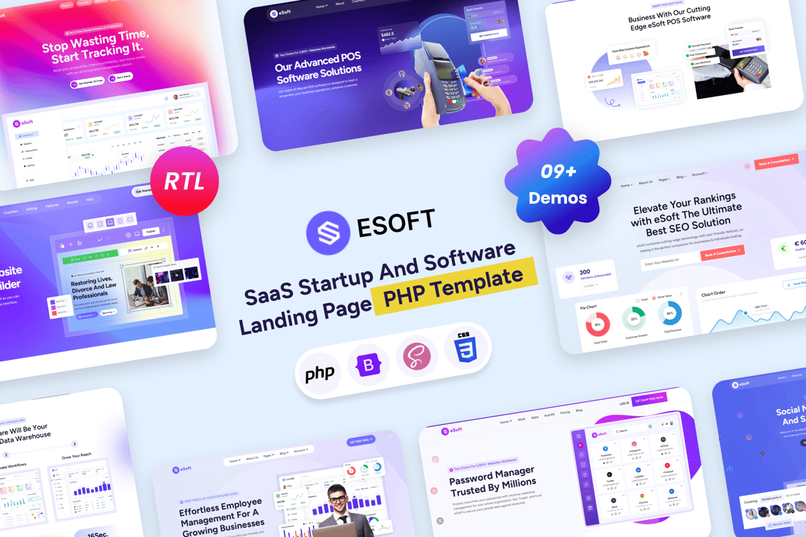 Template Web eSoft AI Agency: Solusi Landing Page SaaS yang Menarik dan Efisien