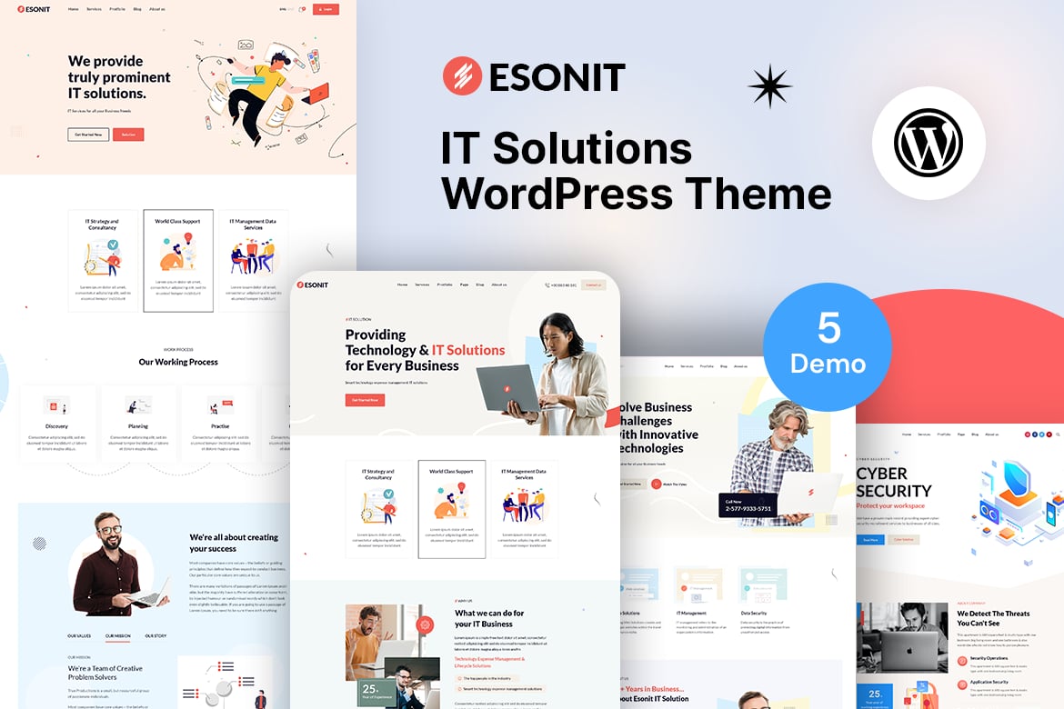 Esonit - Tema WordPress Solusi IT yang Menarik dan Responsif