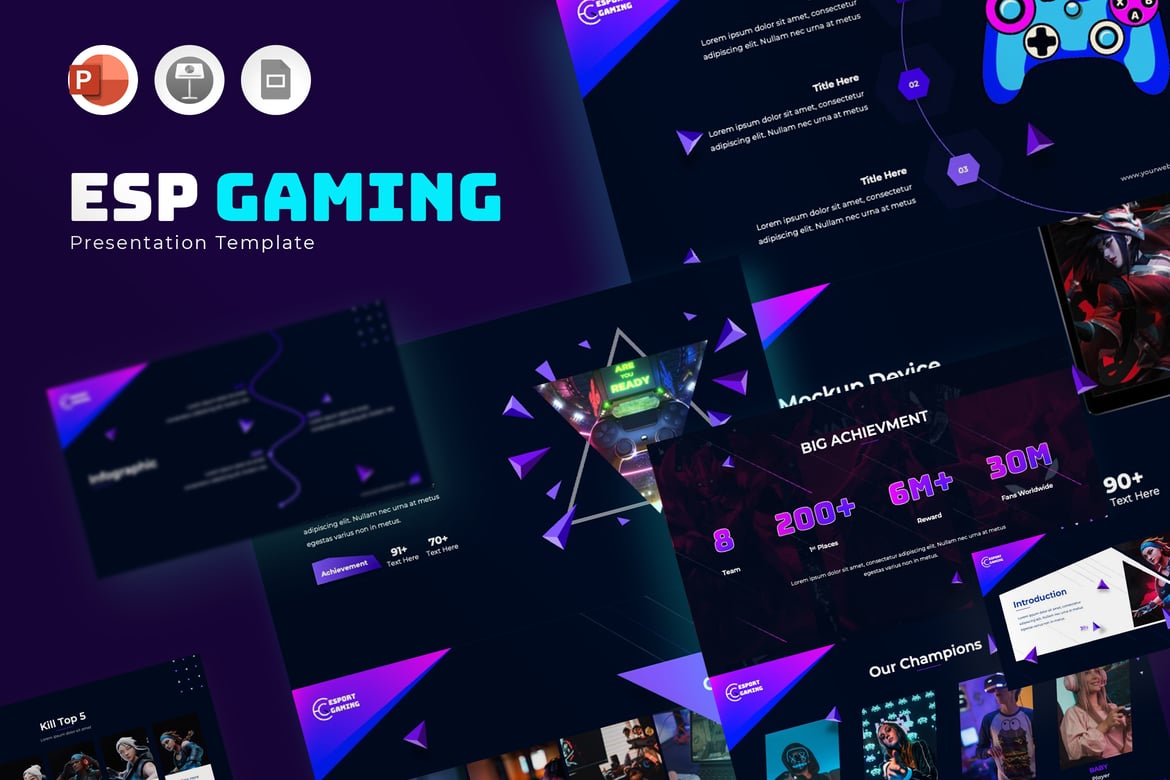 Template PowerPoint ESP Gaming - Presentasi Kreatif dan Profesional