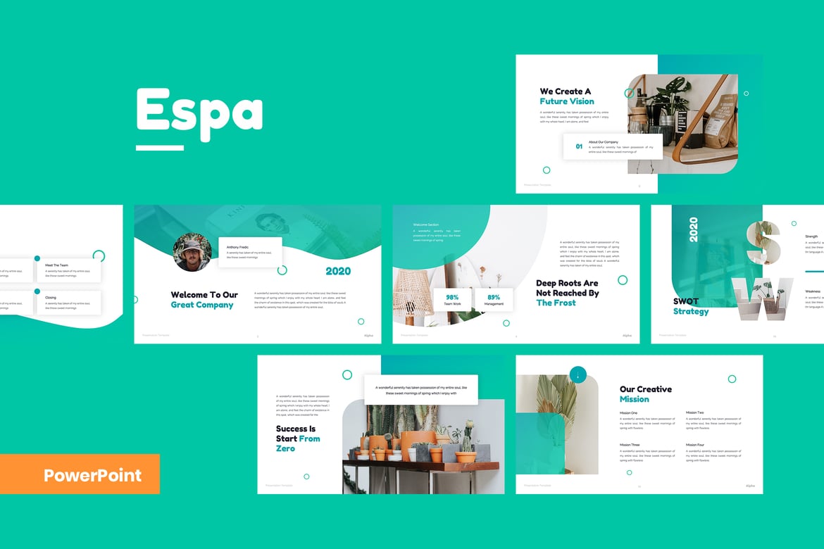 Template Presentasi PowerPoint Espa yang Modern dan Profesional