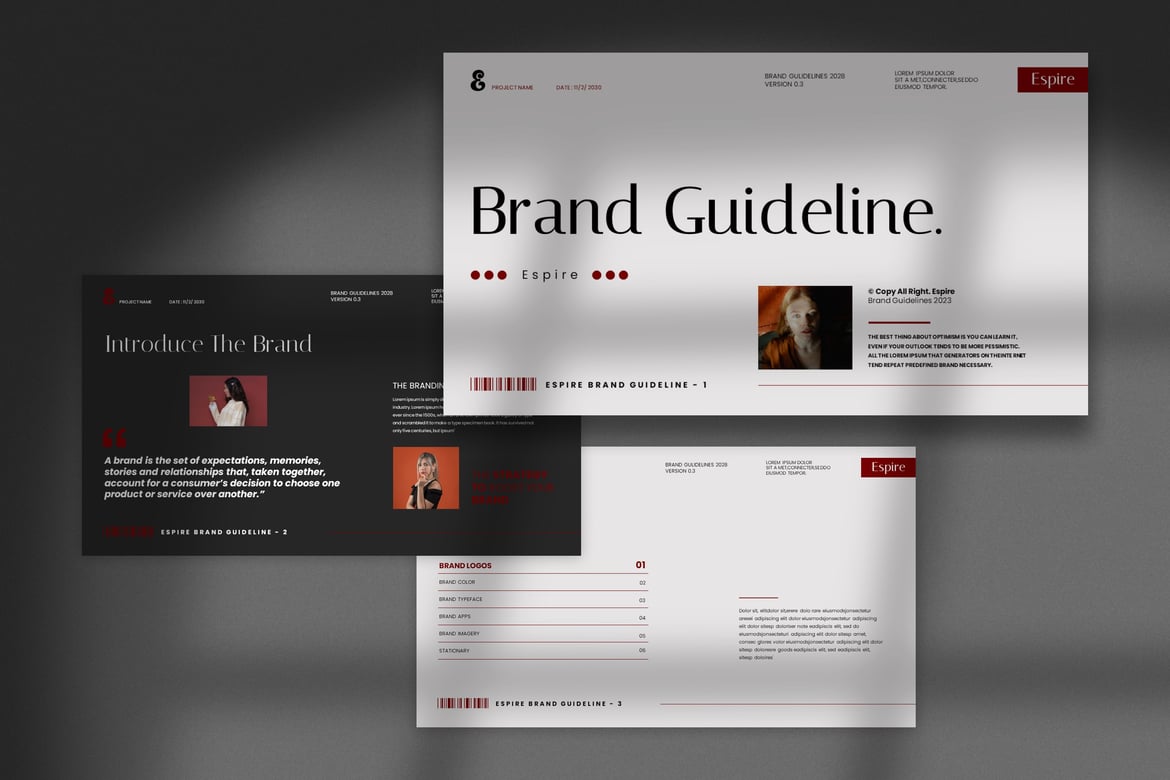 Espire - Template PowerPoint Panduan Merek yang Elegan