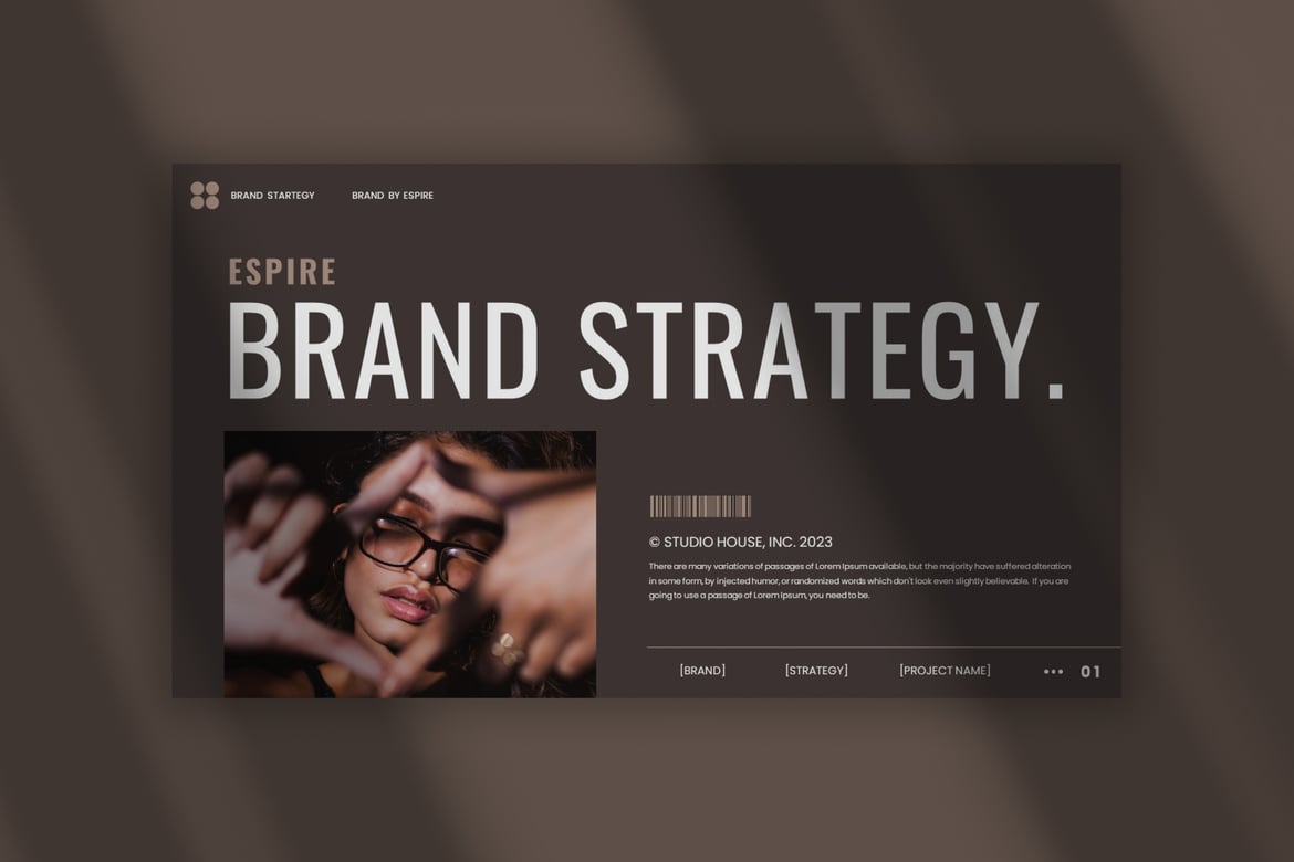 Espire - Template PowerPoint Strategi Brand yang Modern dan Minimalis