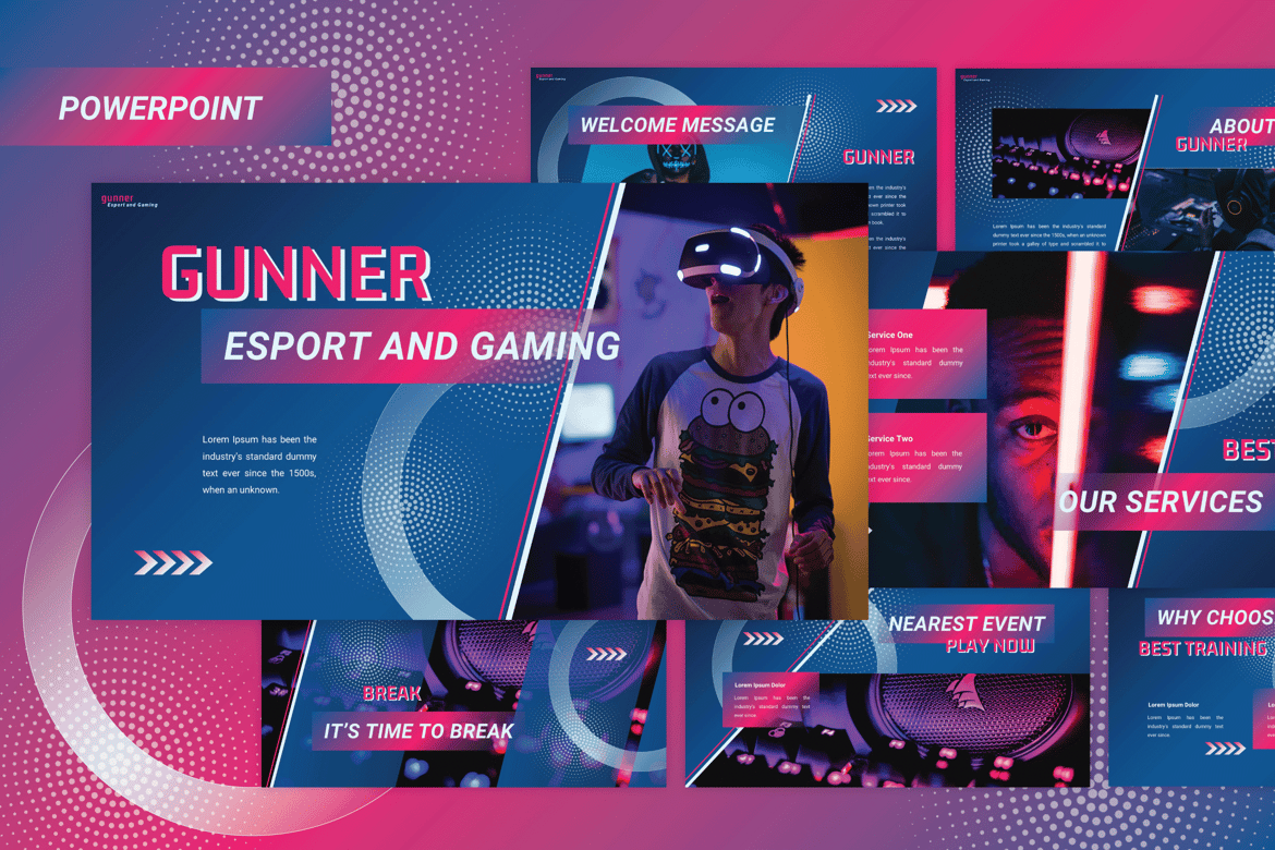 Template PowerPoint Esport & Gaming yang Profesional dan Modern