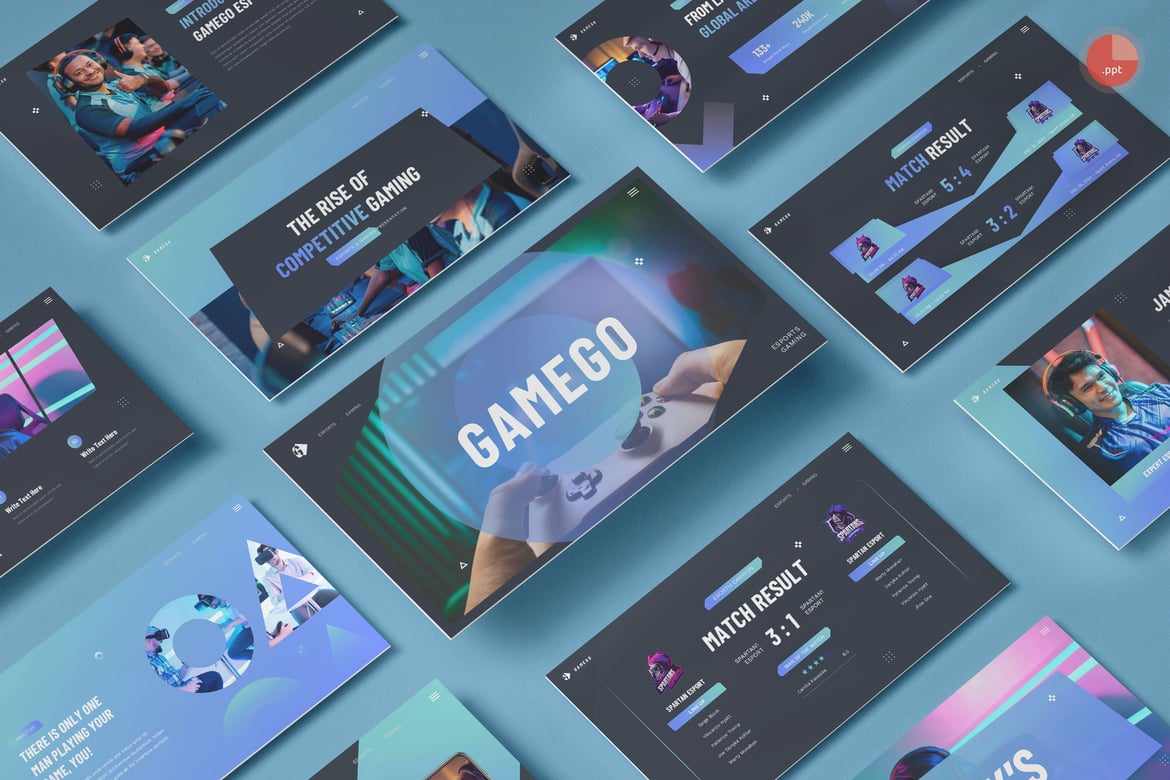 Template PowerPoint Esports Gaming yang Menarik dan Profesional