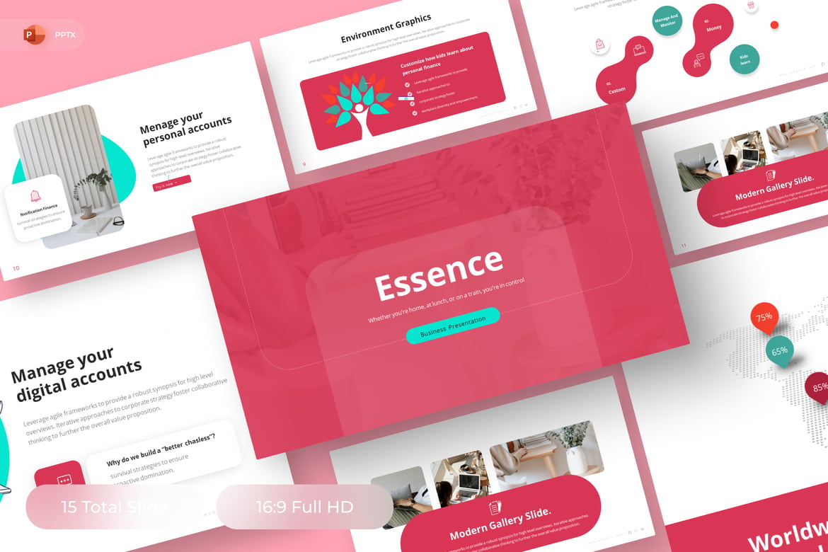 Essence - Template Presentasi PowerPoint Profesional untuk Bisnis