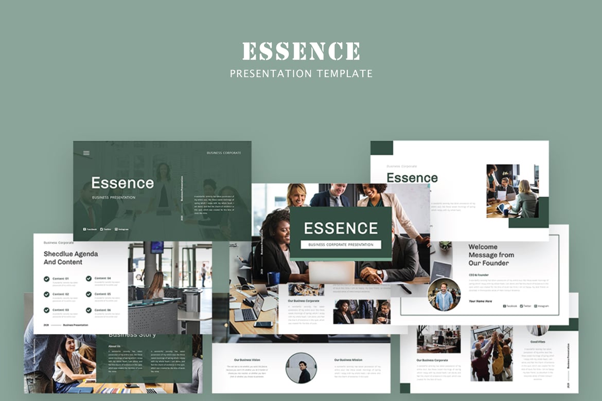 Template PowerPoint Essence yang Menarik dan Multifungsi