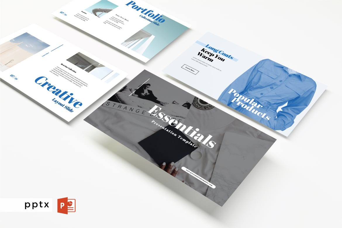 Template Presentasi PowerPoint Modern - ESSENTIALS V548