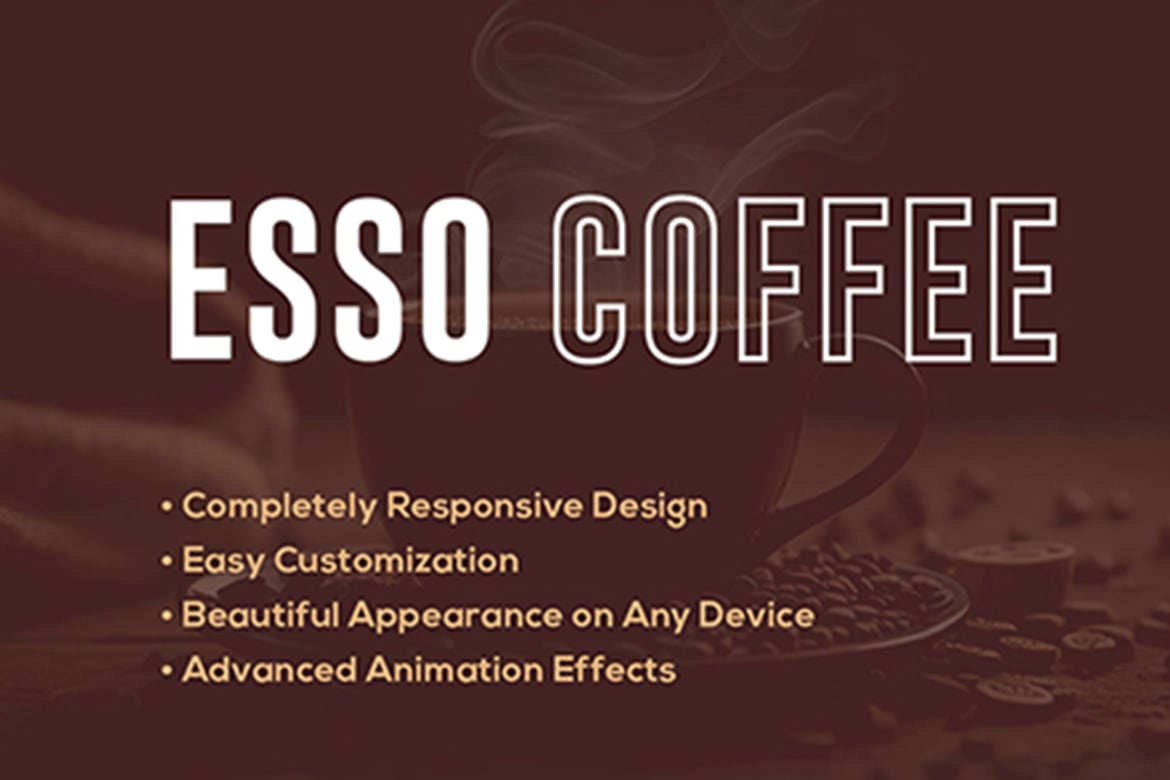 Template Website Slider Kafe Esso yang Menawan