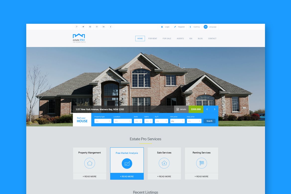 Estate Pro - Template Website Real Estate yang Responsif dan Modern