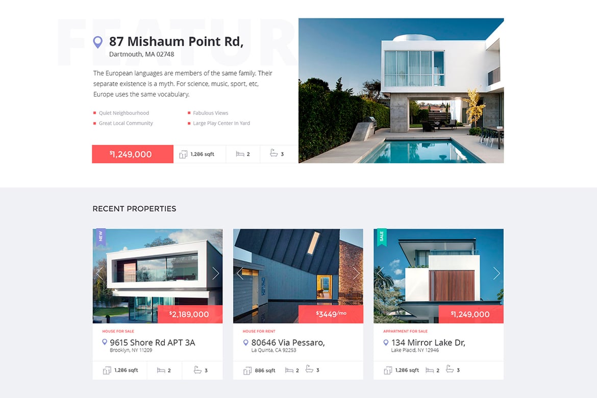 Template Website Real Estat yang Stylish dan Responsif