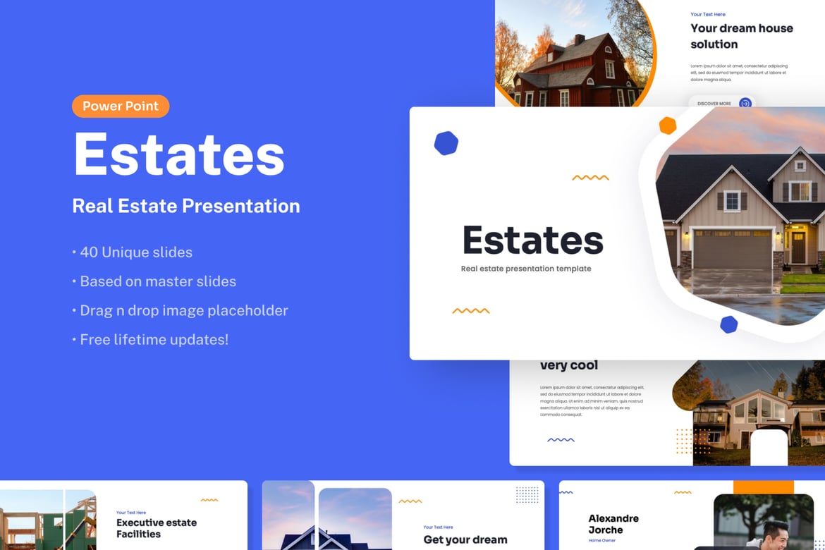 Template Presentasi Real Estate yang Menarik - Estates PowerPoint
