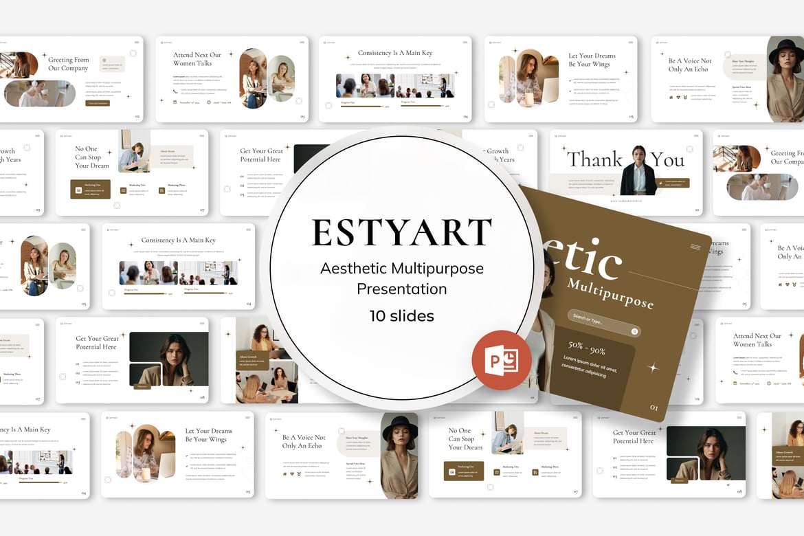 Estyart - Template Powerpoint Estetis Serbaguna untuk Presentasi Menarik