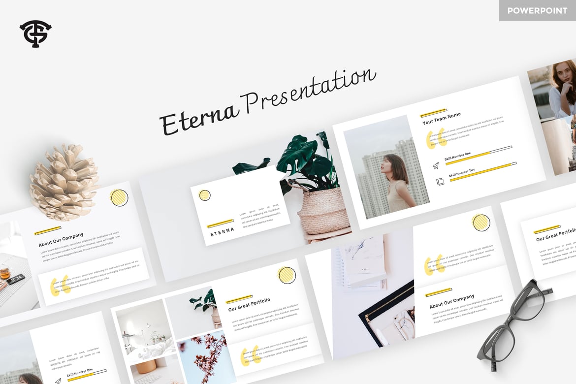 Template Presentasi PowerPoint Eterna Creative yang Menarik dan Profesional