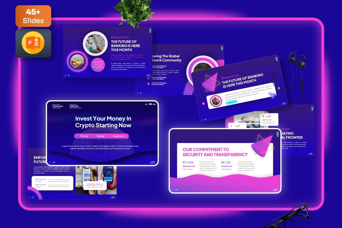 Template Presentasi Cryptocurrency Etham - Powerpoint yang Profesional