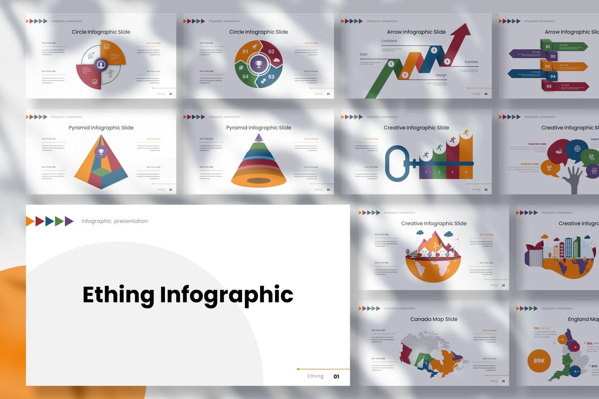 Ething - Template Presentasi Infografis PowerPoint yang Menarik