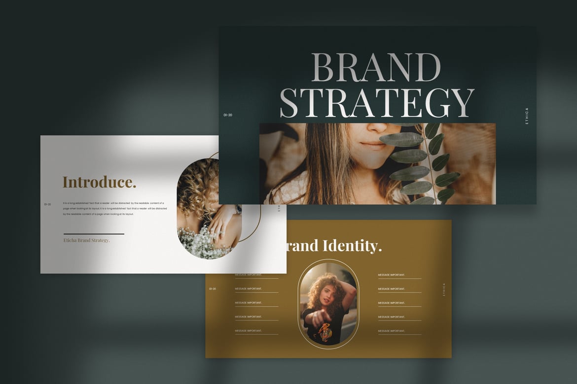 Eticha - Template PowerPoint Strategi Merek yang Minimalis dan Efektif