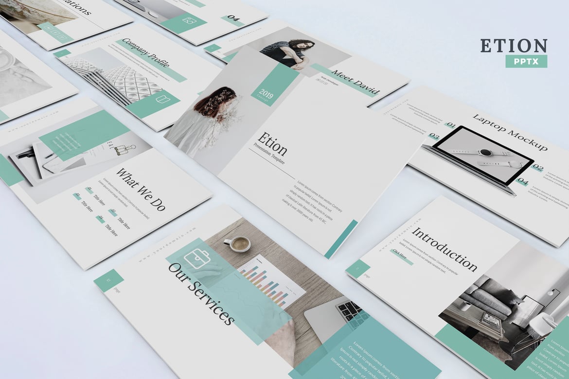 Etion - Template Powerpoint Bisnis Modern dan Profesional