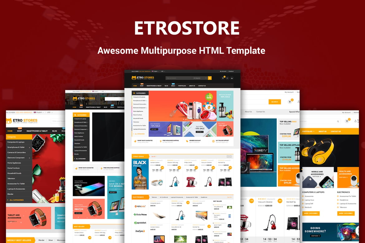 EtroStore - Template Web Multi-Purpose Responsif untuk E-Commerce